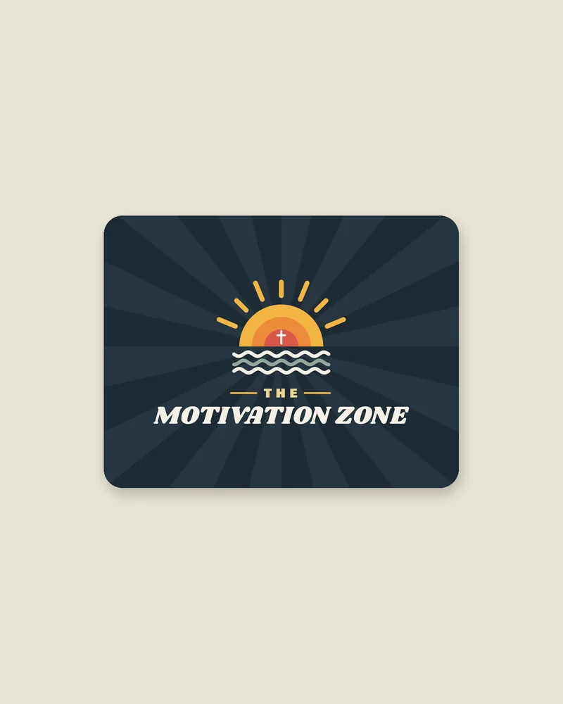 Laptop sleeve with the print The Motivation Zone, view (illustration)